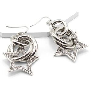 Orbiting Dazzle - White Earrings